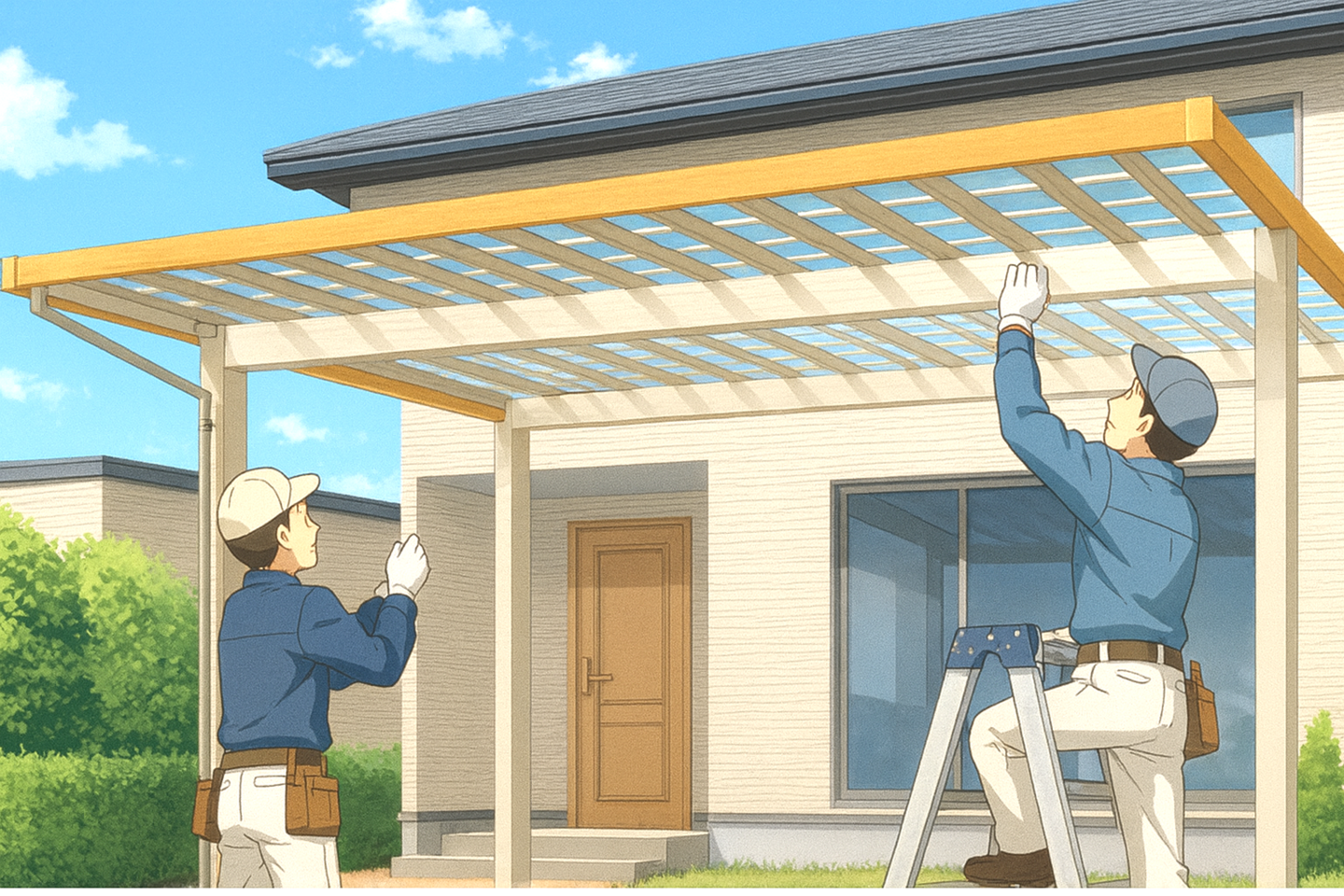 カーポート取付作業